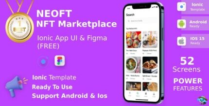 Nft marketplace app android ios figma ui kit ionic neonft .jpeg