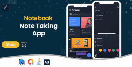 Notebook note taking android app with admob ads codermarket.png
