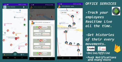 Office services based on employees realtime live tracking history saving.png