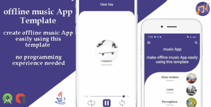 Offline music app template with admob codermarket.png