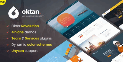 Oktan oil gas industry wordpress theme codermarket.png
