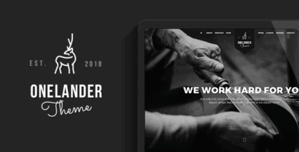 Onelander creative landing page wordpress theme codermarket.png