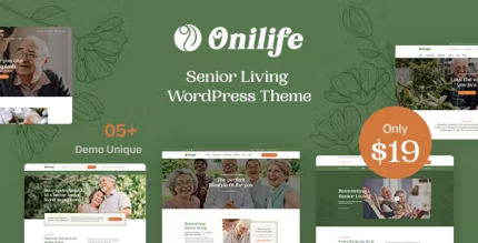 Onilife senior living wordpress theme codermarket.png