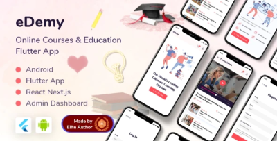 Online courses education flutter app edemy codermarket.png
