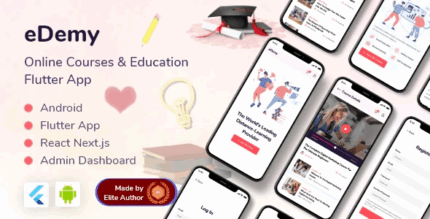 Online courses education flutter app edemy codermarket.png
