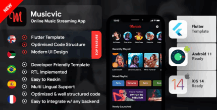 Online music streaming android app template ios app template flutter 2 .png