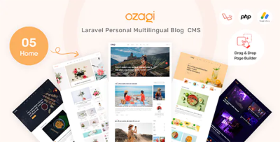Ozagi personal blog multilingual laravel cms codermarket.png