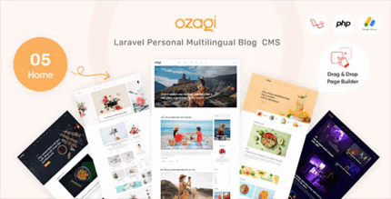Ozagi personal blog multilingual laravel cms codermarket.png