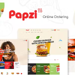 Papzi fast food restaurant woocommerce theme codermarket.png