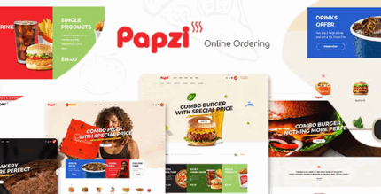 Papzi fast food restaurant woocommerce theme codermarket.png