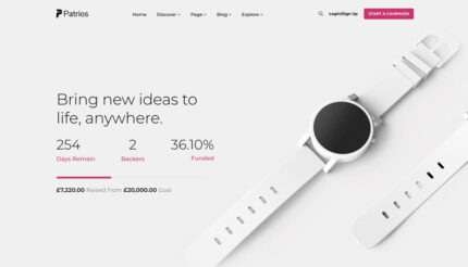 Patrios wordpress crowdfunding theme to create a fundraising site themeum .jpeg