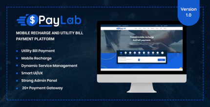 Paylab mobile recharge and utility bill payment platform codermarket.png
