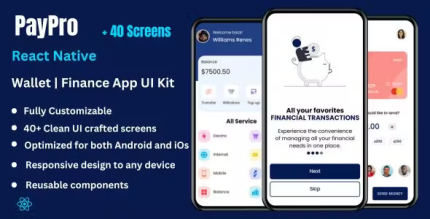 Paypro banking money transfer app ui kit template digital wallet .png