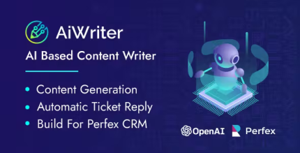 Perfex aiwriter ai content generator and ai ticket reply module codermarket.png