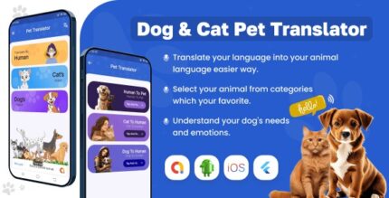 Pet voice translator dog cat voice translator flutter application .jpg