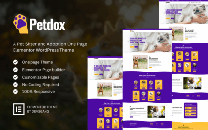 Petdox pet sitter and adoption elementor wordpress theme.png