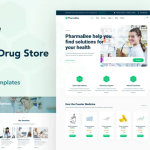 Pharmabee pharmacy drug store website elementor template kit codermarket.png
