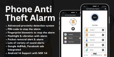 Phone anti theft alarm with admob ads android codermarket.jpeg