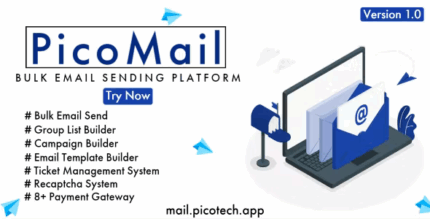 Picomail bulk email sending platform codermarket.png