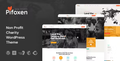 Pifoxen nonprofit charity wordpress theme codermarket.png
