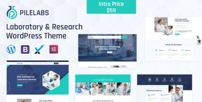 Pilelabs laboratory science research wordpress theme codermarket.png