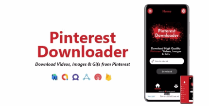 Pinterest downloader videos images gifs downloader admob fan .png