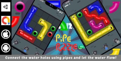 Pipe puzzle unity challenging game for android and ios with admob codermarket.jpg