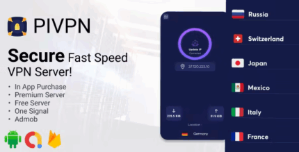 Pivpn fast speed proxy in app purchase google admob facebook ads .png
