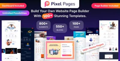 Pixelpages saas application website builder for html template codermarket.jpg