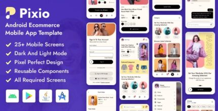 Pixio fashion ecommerce android mobile app template codermarket.jpg