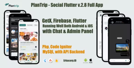 Plantrip social travel flutter full app with chat web admin panel .png