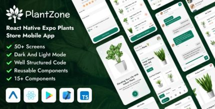 Plantzone react native expo plants ecommerce mobile app template codermarket.jpg