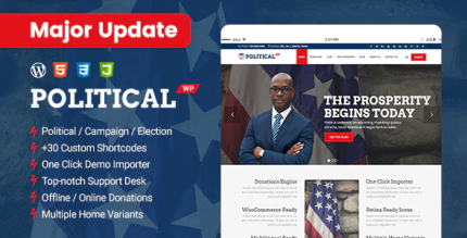 Politicalwp political campaign wordpress theme codermarket.png