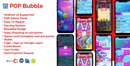 Pop bubble king bubble shooter game with earning app codermarket.png