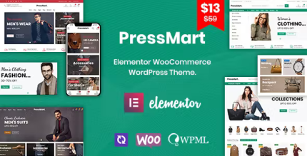 Pressmart modern elementor woocommerce wordpress theme codermarket.png