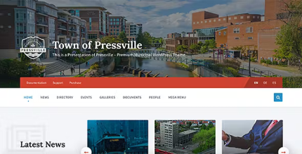 Pressville municipal city government wordpress theme codermarket.png