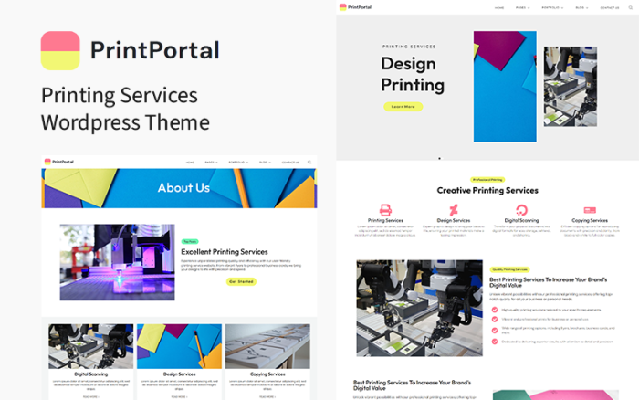 Printportal printing service wordpress theme.png