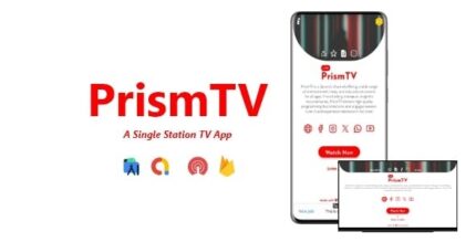 Prismtv a single station tv app admob onesignal firebase codermarket.jpg