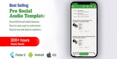 Pro social audio template clone clubhouse app by flutter codermarket.png