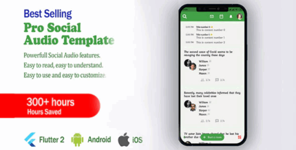 Pro social audio template clone clubhouse app by flutter codermarket.png