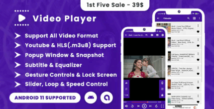Pro video player with youtube equalizer subtitle android 11 sdk31 .png