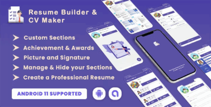 Professional resume builder and cv maker android 11 supported codermarket.png