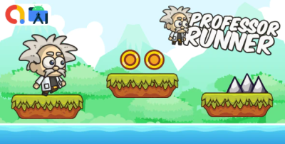 Professor runner android studio game with admob ready to publish codermarket.png