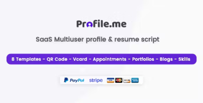 Profileme saas multiuser profile resume vcard script codermarket.png