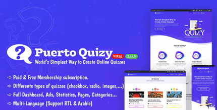 Puerto quizy premium quiz builder script saas codermarket.png