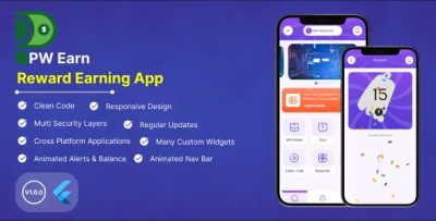 Pw earn reward earning app flutter template codermarket.jpg