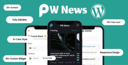 Pw news wp wordpress flutter news app codermarket.jpeg