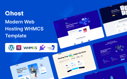 Qhost modern web hosting whmcs wordpress theme.png