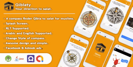 Qiblaty qibla compass for find direction to makkah for salat android app .png