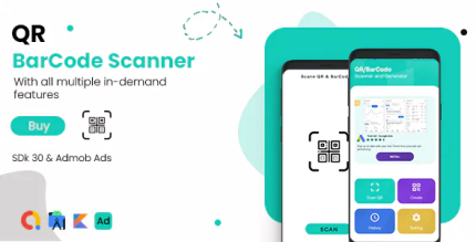 Qr scanner generater barcode scanner android app with admob ads .png